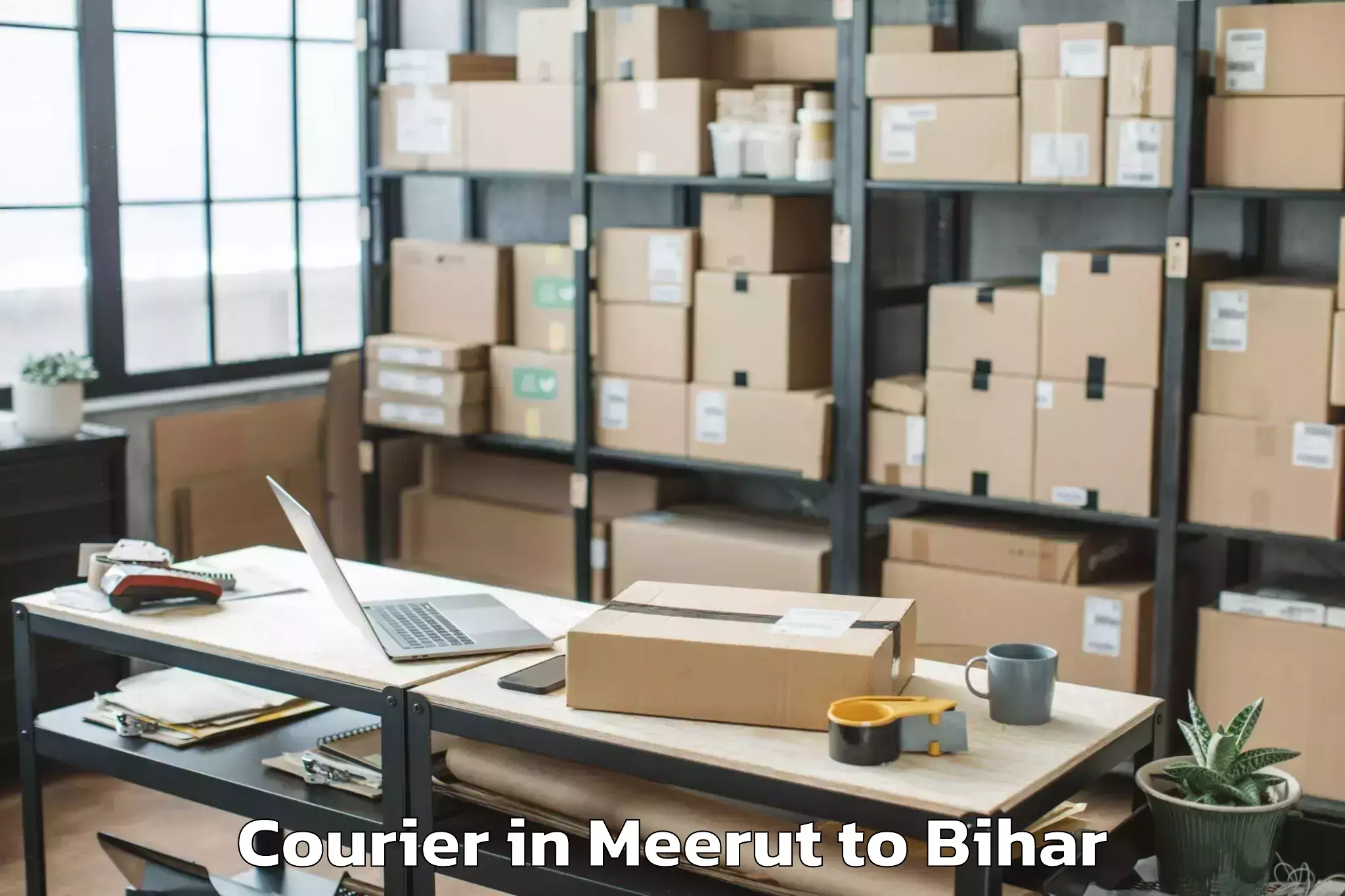 Affordable Meerut to Triveniganj Courier